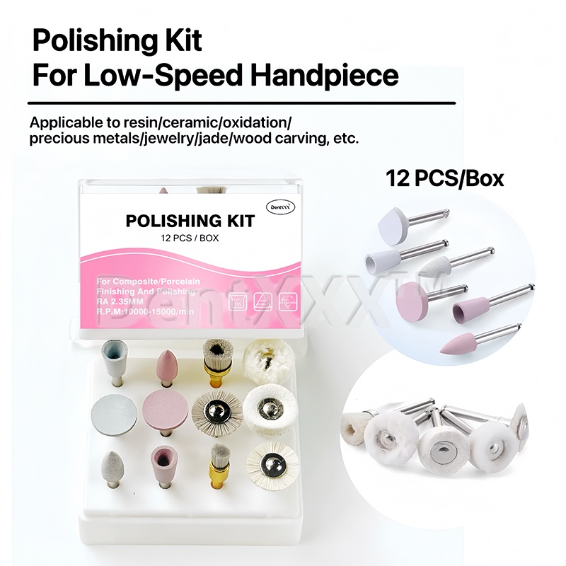 Group Head Brush - 12-delige composiet polijstset, gereedschap voor lage