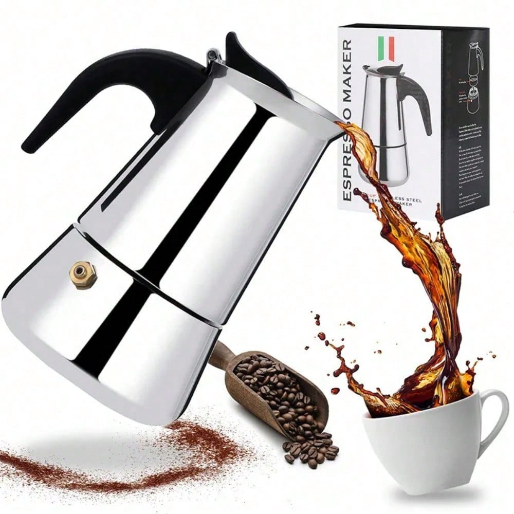 Hero Coffee Equipment - 12Cup Koffiezetapparaat Rvs Espresso Maker 600ML