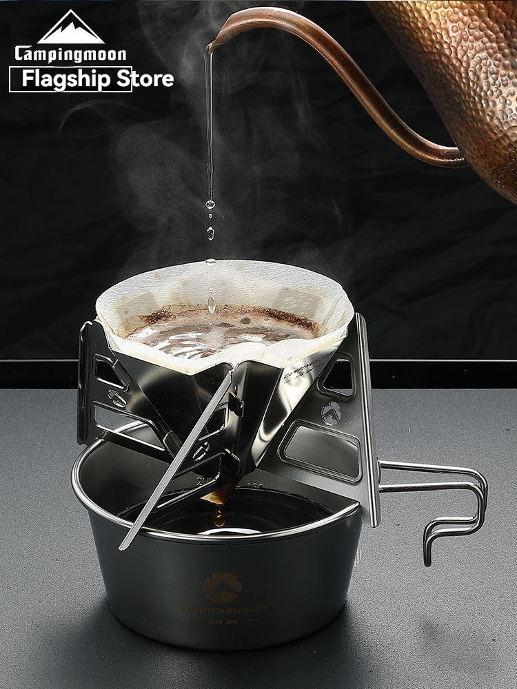Coffee Equipment Filter - CAMPINGMOON Outdoor COF-01 roestvrijstalen opvouwbare koffiefilter