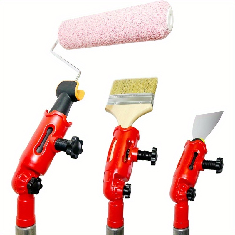 Group Head Brush - Rode multi-hoek verfrollerverlenger met draaibare kop,