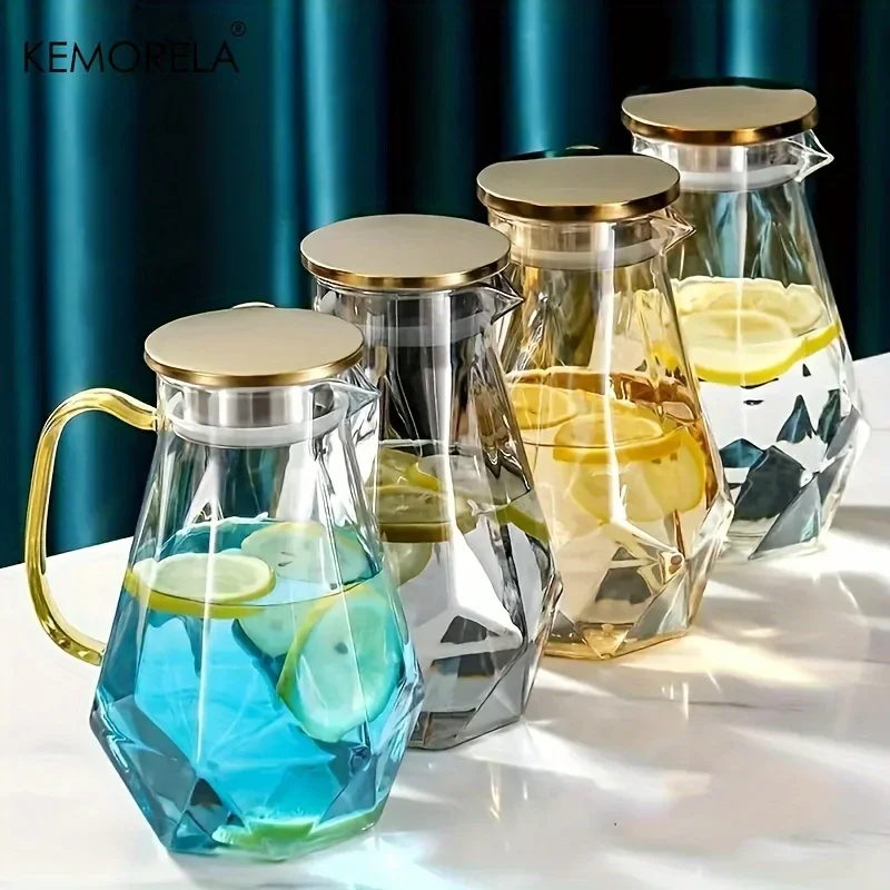 Coffee Equipment Home - 1 STKS Diamant Textuur Glazen Theepot