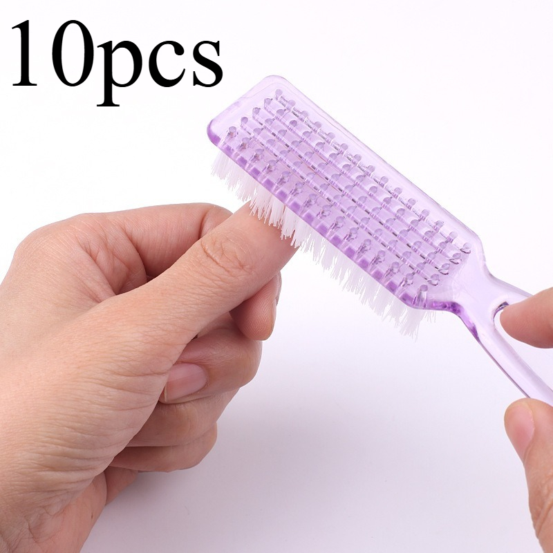 Group Head Brush - 10 stuks nagelverzorgingsgereedschap met lange steel: