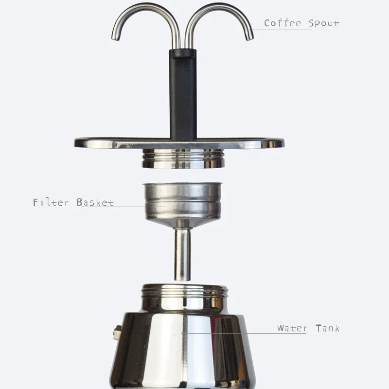 200Ml Mini Moka Pot Dubbele Bu - Hero Coffee Equipment recensie en prijs