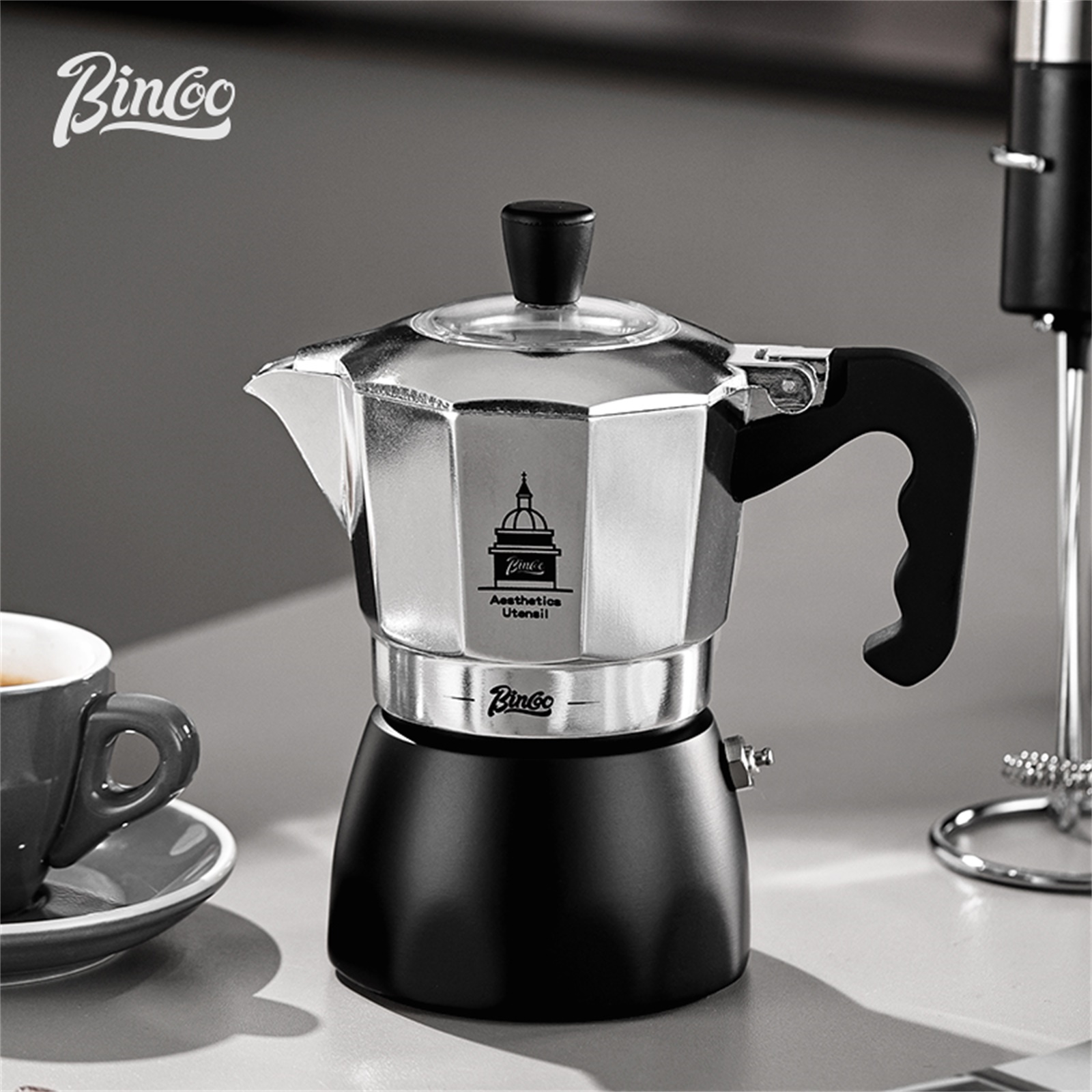 BINCOO Moka Pot met dubbele kl - Hero Coffee Equipment recensie en prijs