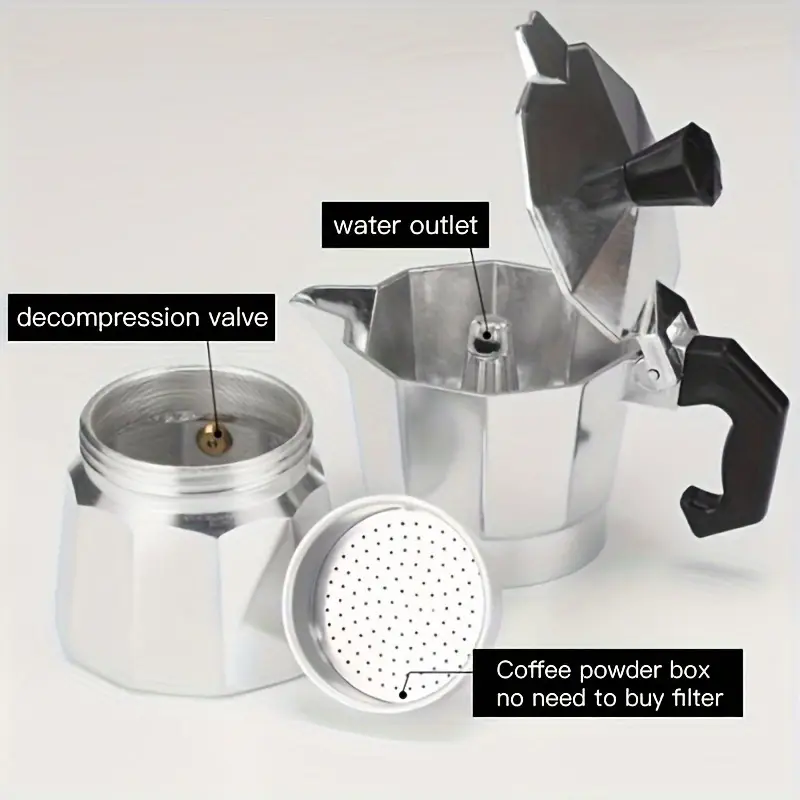 Klassieke aluminium moka pot 5 - Hero Coffee Equipment recensie en prijs